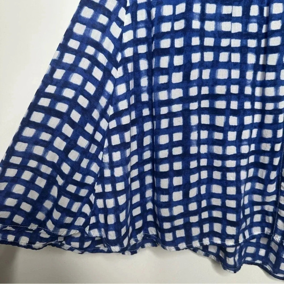 Anthropologie 11•1•TYLHO Adanne Blue Check Swing Blouse Top Size Small - Picture 5 of 10